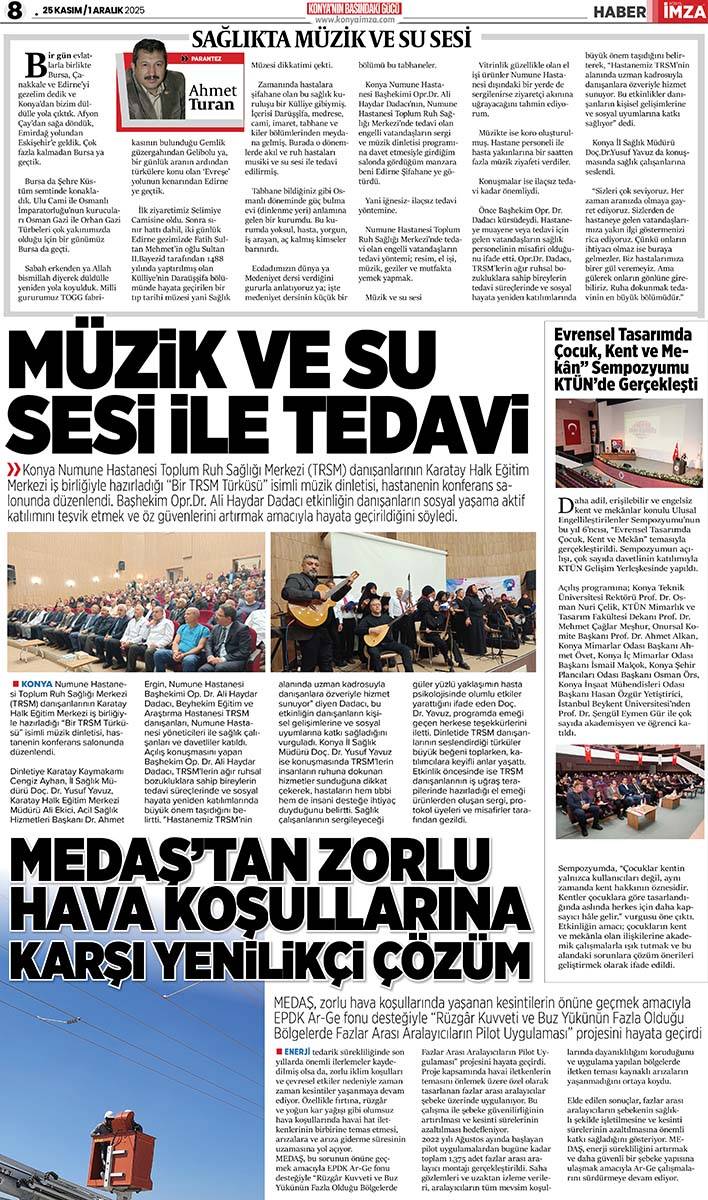 Konya İmza E-GAZETE (25 Kasım / 1 Aralık 2025) 8